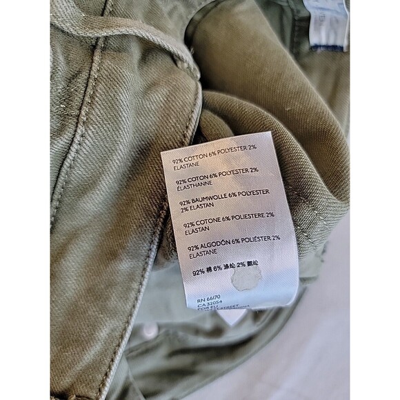 We The Free Jeans Womens Crop 26x26.5 Distressed Green Mid Rise Frayed Stretch - Picture 13 of 16